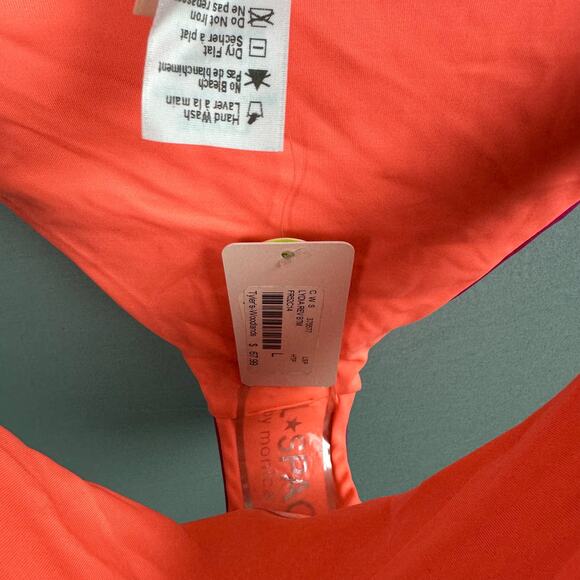 L Space Lydia Reversible Bikini Bottom Women’s Large Purple Orange - Picture 5 of 6